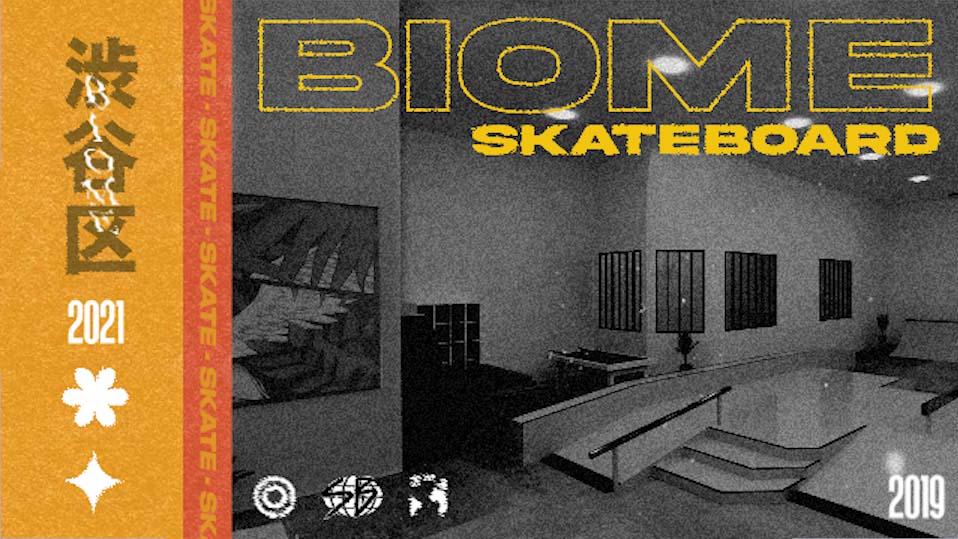 biome skateboard poster ad